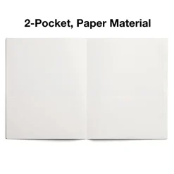 Staples Smooth 2-Pocket Paper Folder, , 25/Box (27537-CC) White Best