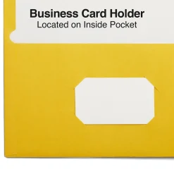 Staples Smooth 2-Pocket Paper Folder, , 25/Box (27538-CC) Yellow Outlet