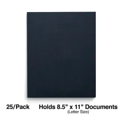 Staples Smooth 2-Pocket Paper Folder, , 25/Box (27539-CC) Navy Best