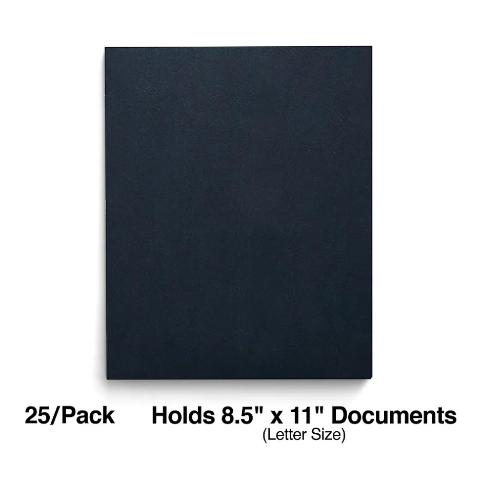 Staples Smooth 2-Pocket Paper Folder, , 25/Box (27539-CC) Navy Best