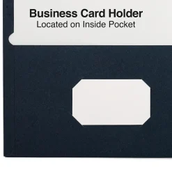 Staples Smooth 2-Pocket Paper Folder, , 25/Box (27539-CC) Navy Best
