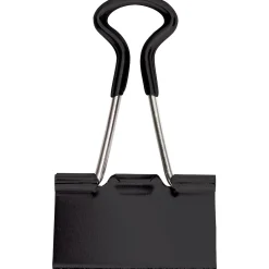 Staples ® Soft Grip Binder Clips, 1 1/4" Width, 5/8" Capacity, Black, 12/Pk Clearance