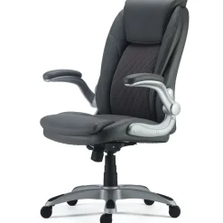 Best Sorina Ergonomic Bonded Leather Swivel Executive Chair, Grey (53253) Office Chairs