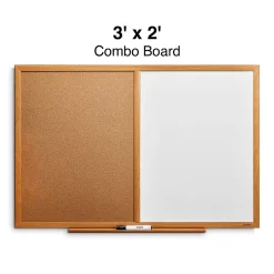 Best Standard Cork & Dry Erase Whiteboard, 3' x 2' (28323-CC) Dry Erase