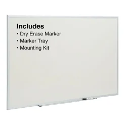 Sale Standard Durable Melamine Dry-Erase Whiteboard, Aluminum Frame, 5' x 3' (52676/28326) Dry Erase