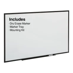 Sale Standard Durable Magnetic Steel Dry-Erase Whiteboard, Steel Black Frame, 5' x 3' (52480-CC) Dry Erase