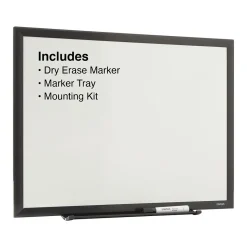 Online Standard Melamine Dry-Erase Whiteboard, Aluminum Frame, 2' x 1.5' (52679/28679) Dry Erase