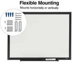 Online Standard Melamine Dry-Erase Whiteboard, Aluminum Frame, 2' x 1.5' (52679/28679) Dry Erase