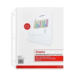 Staples Standard Weight Sheet Protector, 8.5" x 11", Clear (16935) Hot