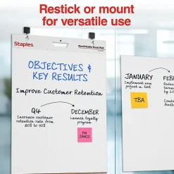 Online Stickies Easel Pad, 25" x 30", 30 Sheets/Pad, 2 Pads/Pack (23447) Easel Paper Pads