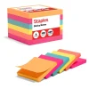 Outlet Stickies Standard Notes, 3" x 3" Assorted, 100 Sheets/Pad, 6 Pads/Pack (S-33BR6/52560) Sticky Notes