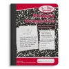 Staples 1-Subject Composition Notebooks, 7.5" x 9.75", Primary Ruled, 100 Sheets, Black/Red (42079C) Clearance