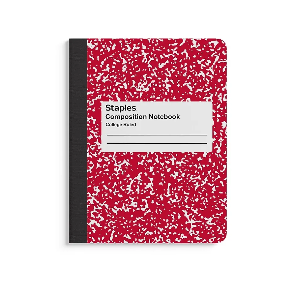 Staples 1-Subject Composition Notebooks, 7.5" x 9.75", College Ruled, 100 Sheets (ST55063C)
