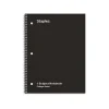 Staples 1-Subject Notebook, 8" x 10.5", College Ruled, 70 Sheets, Black, 6/Pack (TR58374) Discount