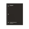 Staples 1-Subject Notebook, 8.5" x 10.5", College Ruled, 70 Sheets, Black, 3/Pack (ST58373) Hot