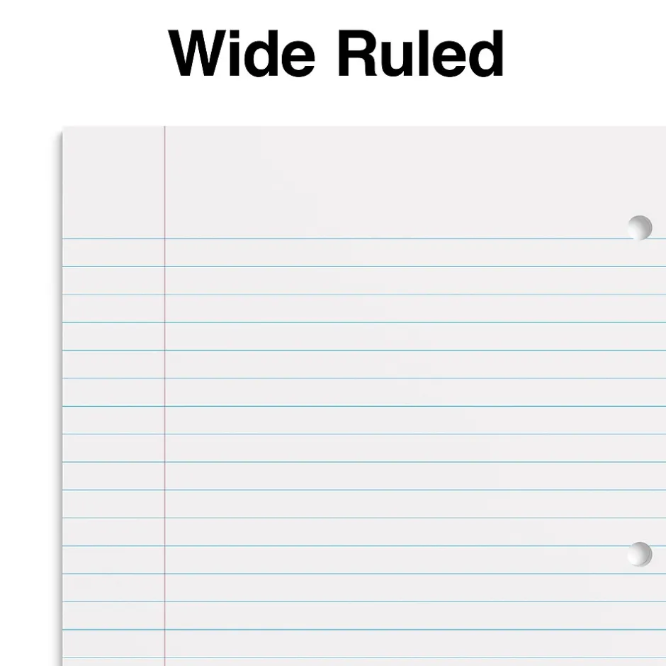 Staples 3-Subject Notebook, 8" x 10.5", Wide Ruled, 120 Sheets, Assorted Colors, 3/Pack (TR11669) Online