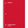 Staples 1-Subject Notebooks, 8" x 10.5", College Ruled, 70 Sheets, Assorted Colors (ST54891C) Best