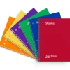 Staples 1-Subject Notebooks, 8" x 10.5", Wide Ruled, 70 Sheets, Assorted Colors, 6/Pack (ST11667C) Discount