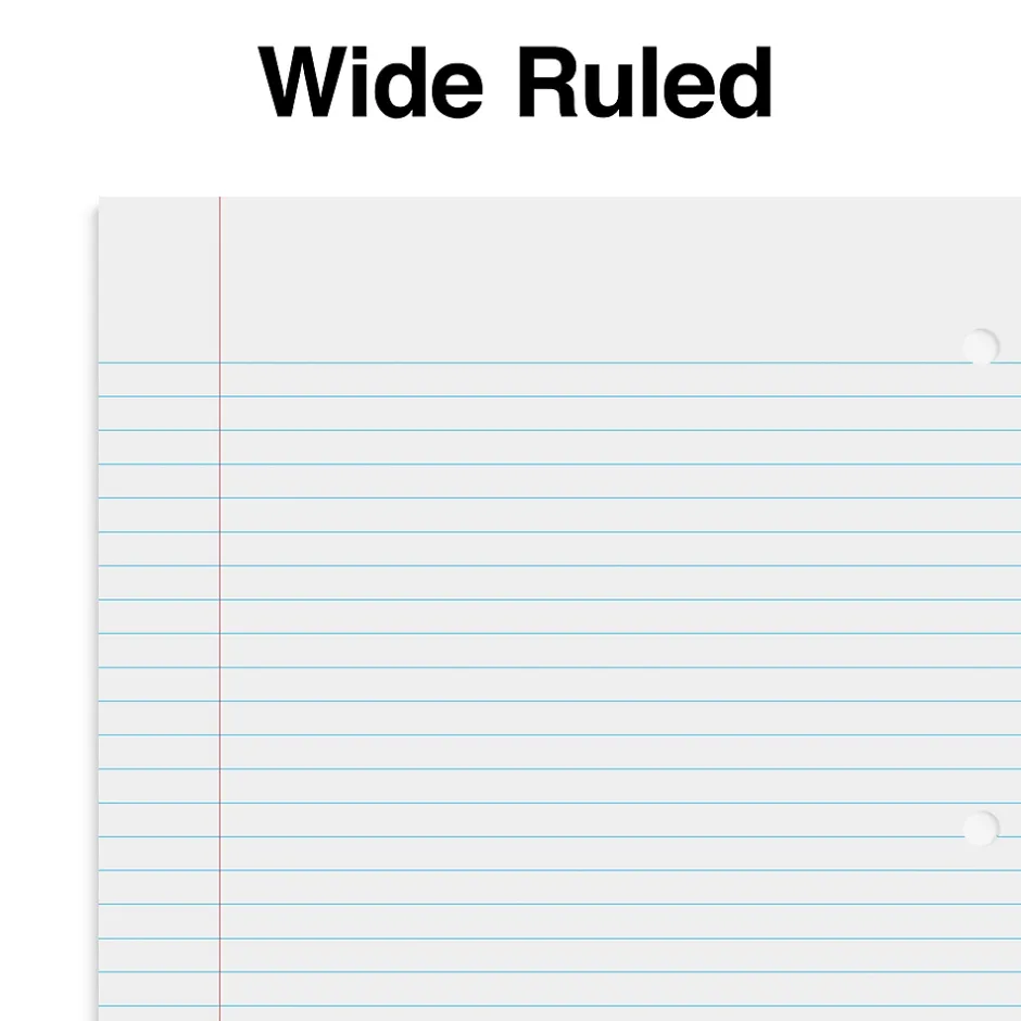 Staples 1-Subject Notebooks, 8" x 10.5", Wide Ruled, 70 Sheets, Assorted Colors, 6/Pack (ST11667C) Discount