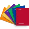 Staples 1-Subject Notebooks, 8" x 10.5", College Ruled, 70 Sheets, Assorted Colors, 6/Pack (ST58376C) Sale