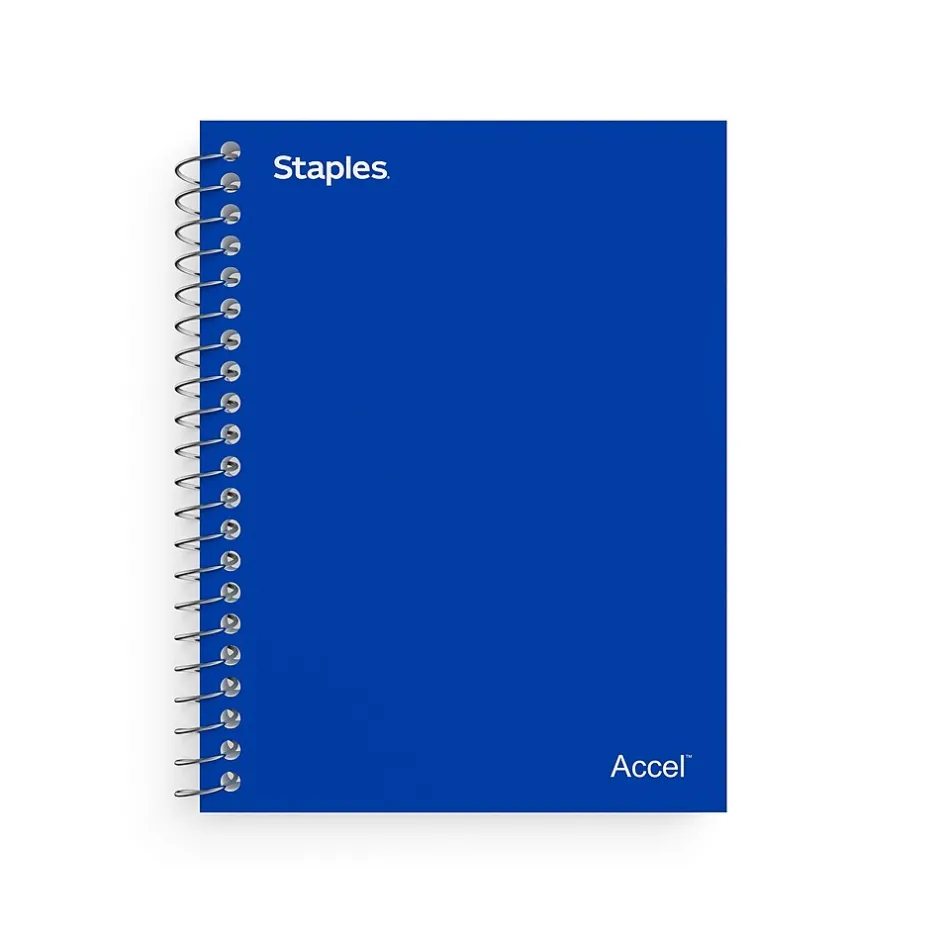 Staples ® 1-Subject Professional Notebooks, 4.5" x 5.5", College Ruled, 200 Sheets, Assorted (12891-CC)