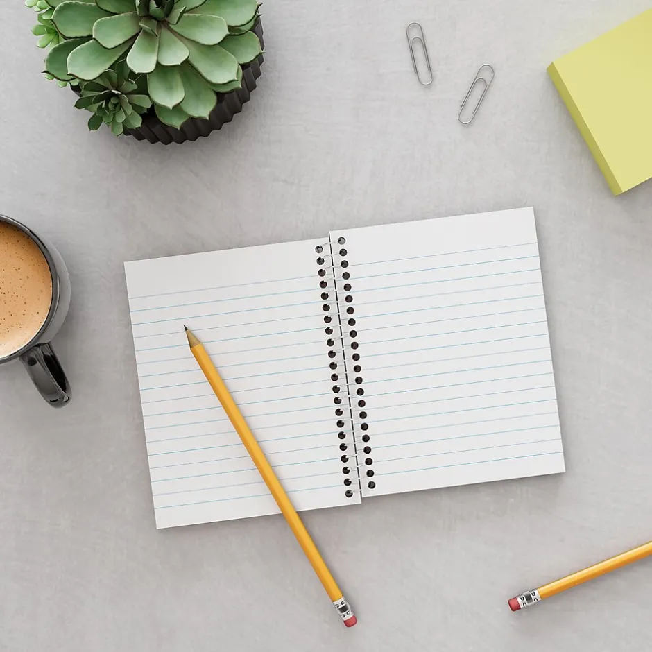 Staples ® 1-Subject Professional Notebooks, 4.5" x 5.5", College Ruled, 200 Sheets, Assorted (12891-CC)