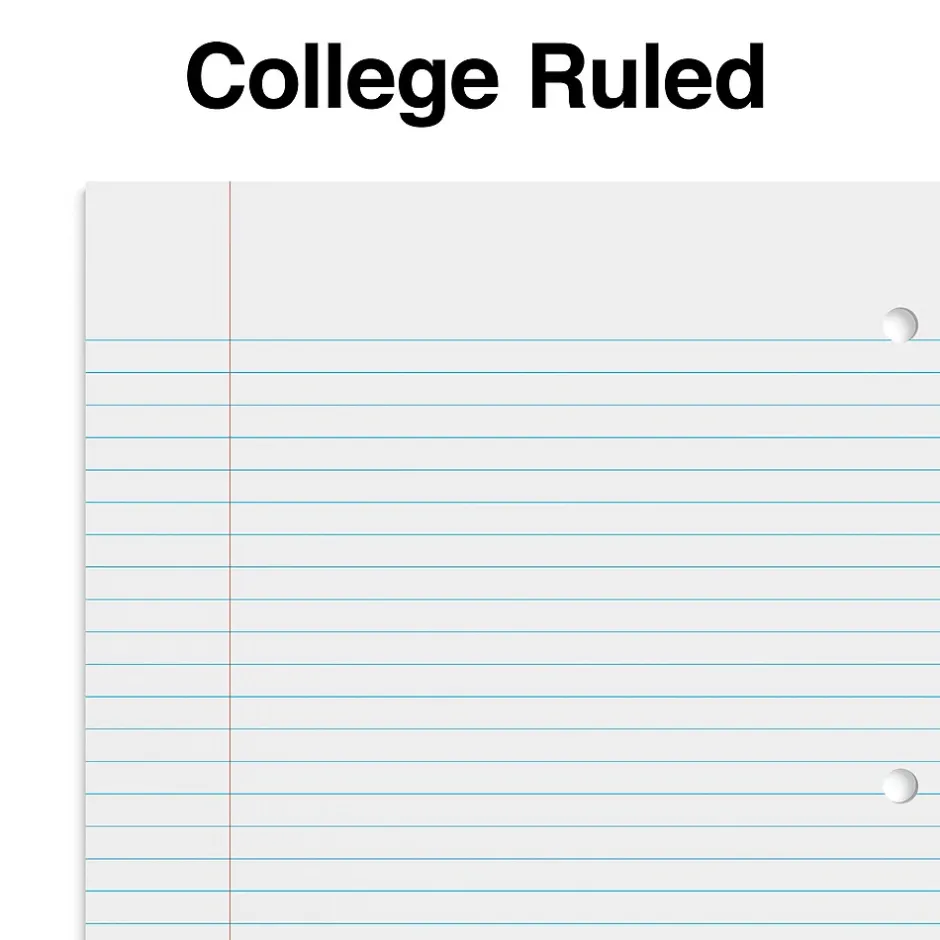 Staples ® 1-Subject Subject Notebooks, Other, College Ruled, 100 Sheets, Black (42077M)