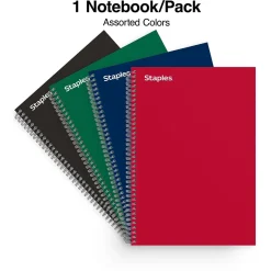 Staples ® 3-Subject Subject Notebooks, College Ruled, 150 Sheets, Assorted (83360) Best