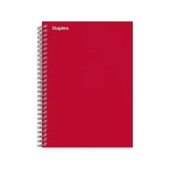 Staples ® 1-Subject Subject Notebooks, 5" x 7", College Ruled, 100 Sheets, Assorted (83357) Discount