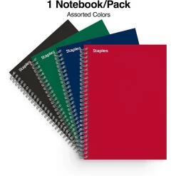Staples ® 1-Subject Subject Notebooks, 5