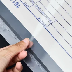 Staples Super Heavy Weight Job Ticket Holder, 9" x 12", Clear, 10/Pack (15946-CC) Clearance