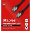 Ethernet Cables<Staples TECH 10' Cat 7 Ethernet Cable, Male to Male, Black (ST62461)