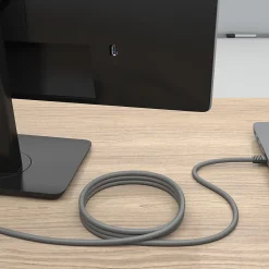 Ethernet Cables<Staples TECH 14 ft. Cat 5E Ethernet Cable, Male to Male, Gray (ST62449)