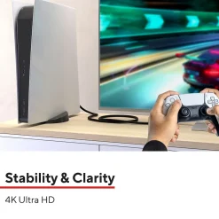 Ethernet Cables<Staples TECH 6 ft. Display Port to HDMI Audio/Video Cable, Male to Male, Black (ST62466)