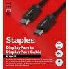 Ethernet Cables<Staples TECH 6 ft. Display Port to Display Port Audio/Video Cable, Male to Male, Black (ST62474)