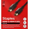 Hdmi Cables<Staples TECH 6 ft. HDMI to HDMI Audio/Video Cable, Male to Male, Black (ST62477)