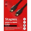 Hdmi Cables<Staples TECH 4 ft. HDMI to HDMI Audio/Video Cable, Male to Male, Black, 2/Pack (ST62478)