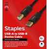 Ethernet Cables<Staples TECH 16 ft. USB-A to USB-B Cable, Male to Male, Black (ST62440)