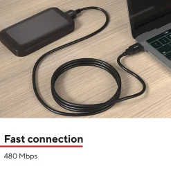 Ethernet Cables<Staples TECH 16 ft. USB-A to USB-B Cable, Male to Male, Black (ST62440)