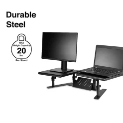 Staples TECH Adjustable Dual Monitor Stands, Up to 24" Monitor, Black (51230)* Monitor Mounts & Stands