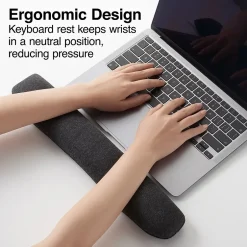 Staples TECH Beaded Non-Skid Wrist Rest, Black/Gray (23943)* Ergonomic Wrist Rests