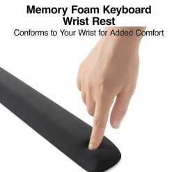 Staples TECH Foam Non-Skid Wrist Rests, Black (ST61827)* Ergonomic Wrist Rests