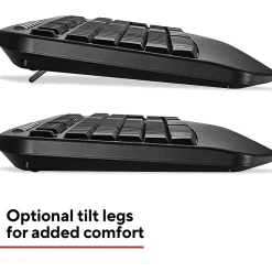 Staples TECH Wireless Comfort Keyboard, Black (ST62602)* Ergonomic Keyboards