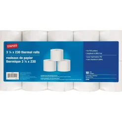 Sale Thermal Cash Register/POS Rolls, 1-Ply, 3 1/8" x 230', 10/Pack (18229/21265) Pos Paper