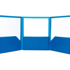 Staples Tri-Fold Folders, Dark Blue, 5/Pack (23305) Hot