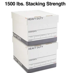 Staples Triple Wall Heavy Duty File Box, Lift Off Lid, Letter/Legal, White/Gray, 12/Carton (TR59220) Discount