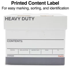 Staples Triple Wall Heavy Duty File Box, Lift Off Lid, Letter/Legal, White/Gray, 12/Carton (TR59220) Discount