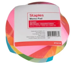 Staples ® Twirl Memo Pad, 600 Sheets, Assorted (11504) Best
