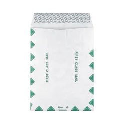 Staples Tyvek EasyClose Catalog Envelopes, 9"L x 12"H, White with Green Diamond Border, 100/Box (SPL17167)* Catalog