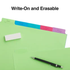 Staples Write-On Dividers, 5-Tab, Assorted Colors (13512/23180) Sale